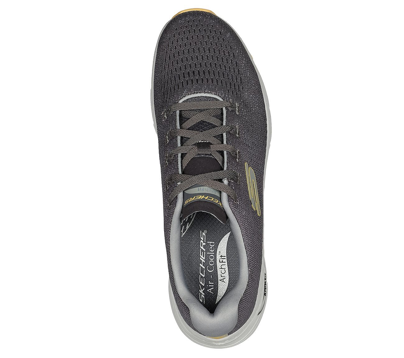 ARCH FIT, CHARCOAL/YELLOW Footwear Top View