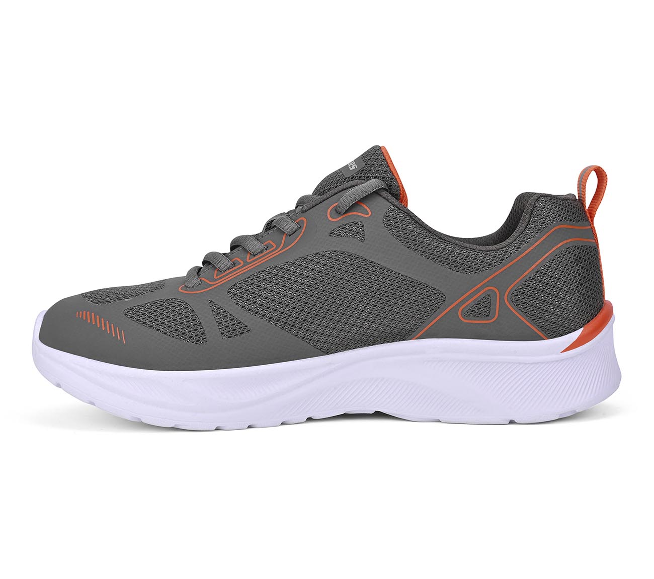 SKECHERS ELITE SPORT, CHARCOAL/ORANGE Footwear Left View