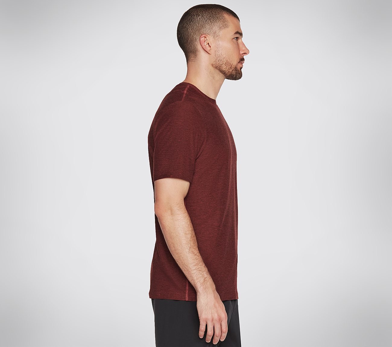 GODRI ALL DAY TEE, DDARK RED Apparels Bottom View