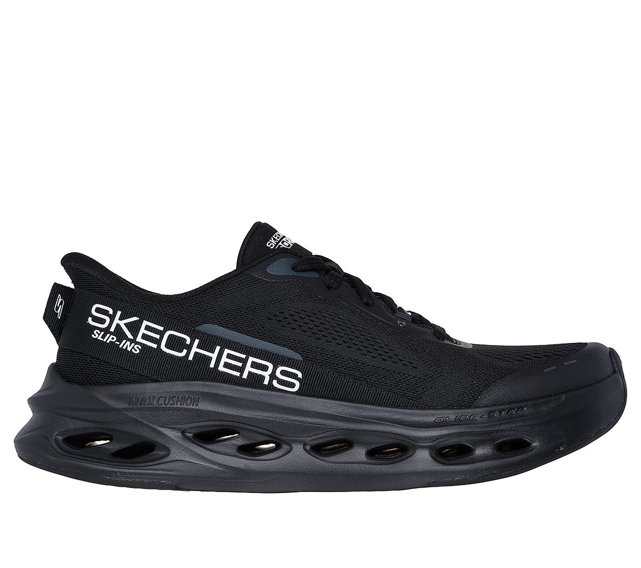 MAX CUSHIONING GLIDE-STEP - A, BBLACK Footwear Lateral View