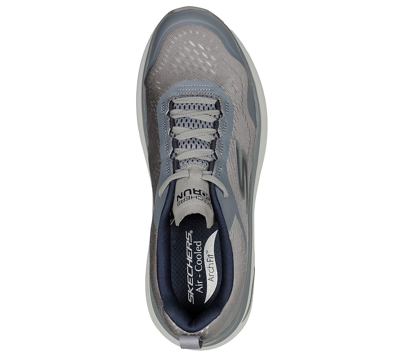 MAX CUSHIONING ARCH FIT, GREY/NAVY Footwear Top View