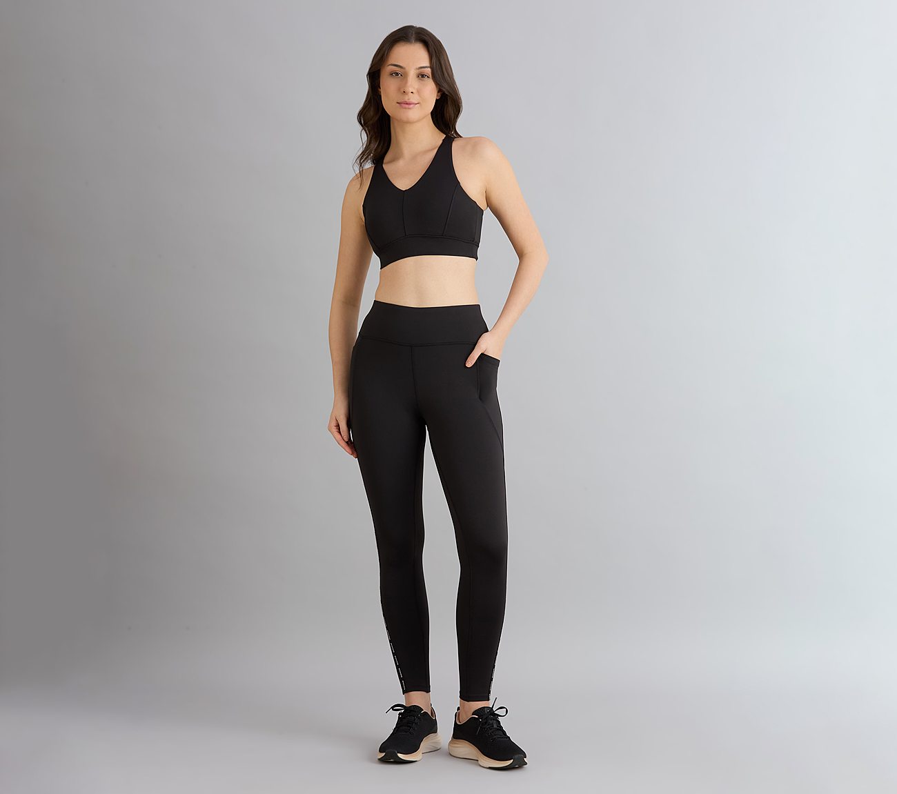 HIGH IMPACT SPORTS BRA, BLACK Apparel Right View