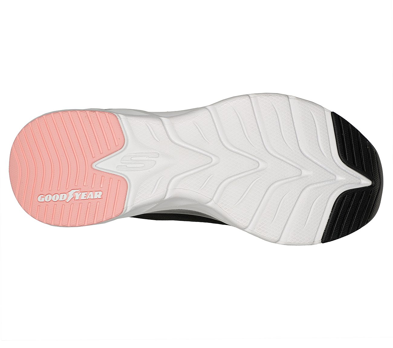 ARCH FIT GLIDE-STEP-TOP GLORY, BLACK/PINK Footwear Bottom View