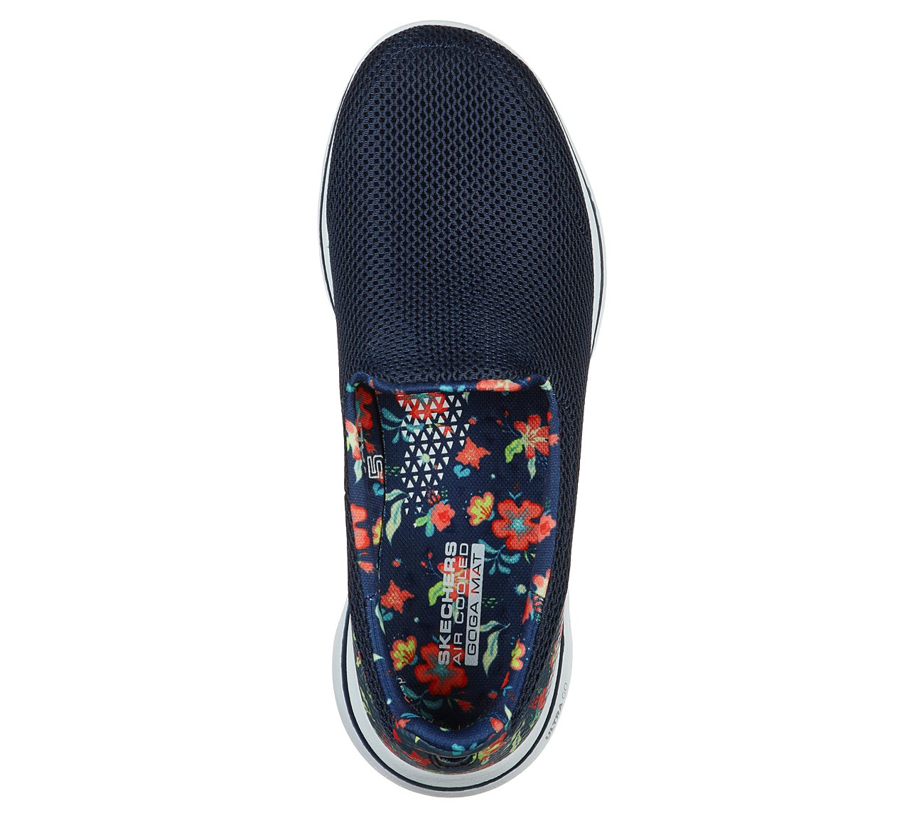 GO WALK 5 - FLOWERY, NAVY/MULTI Footwear Top View