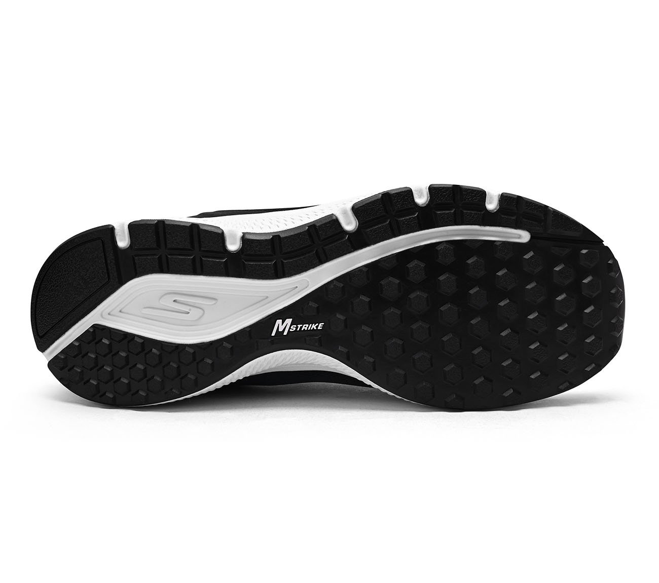 GO RUN CONSISTENT, BLACK / WHITE Footwear Bottom View