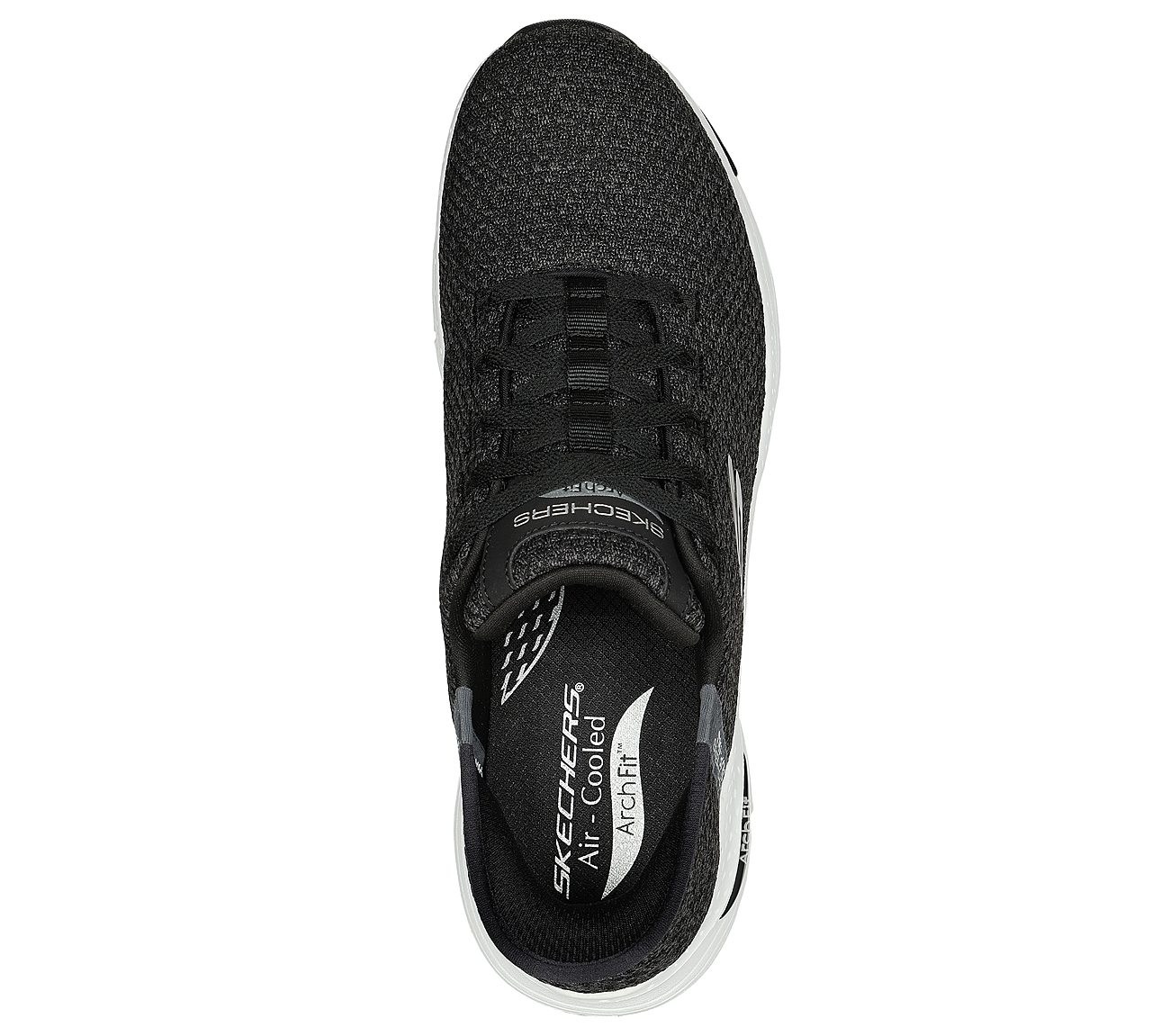 Skechers Slip-Ins: Arch Fit - New Verse, BLACK/WHITE Footwear Top View