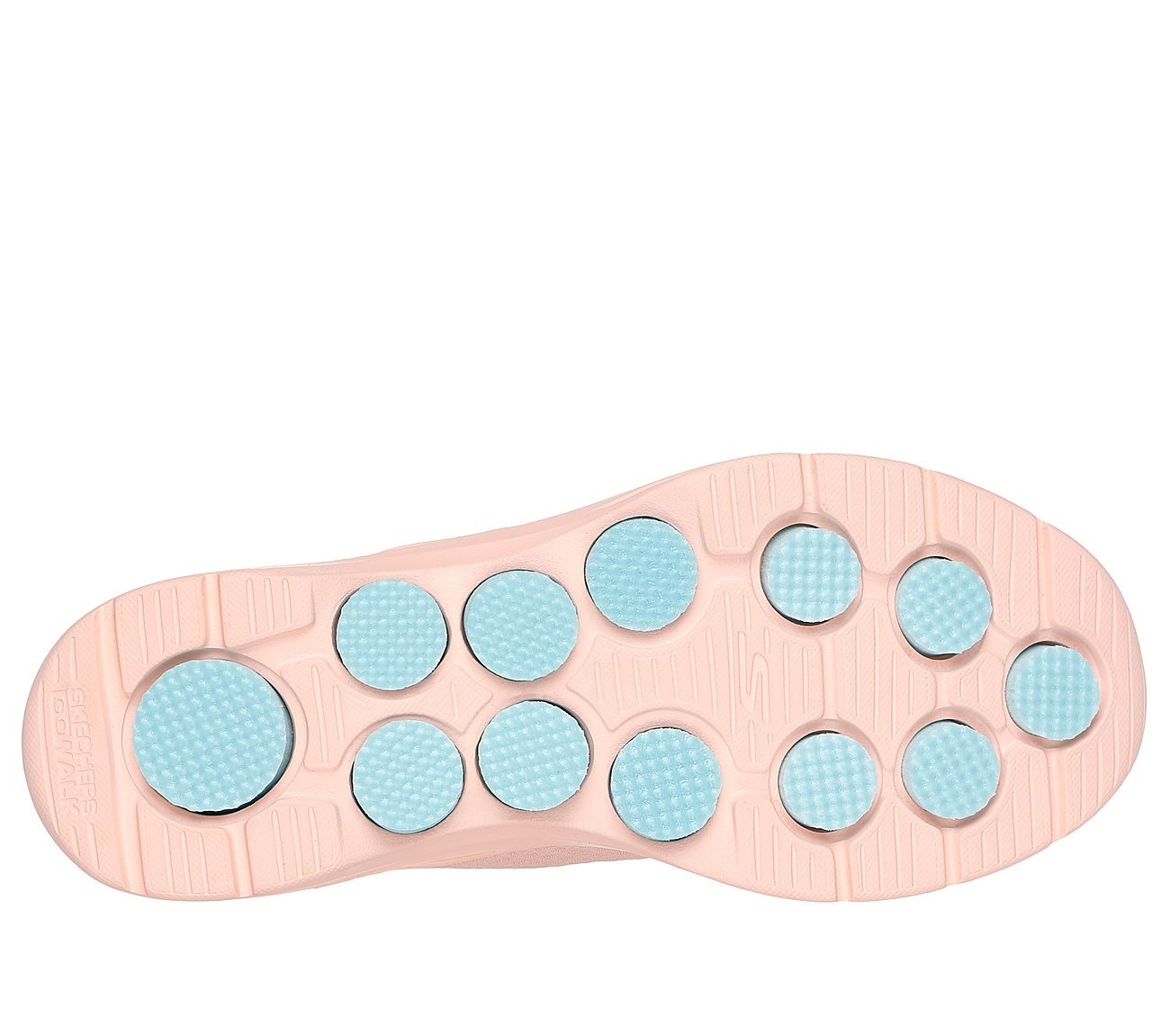 GO WALK 7 - COSMIC WAVES, PEACH Footwear Bottom View