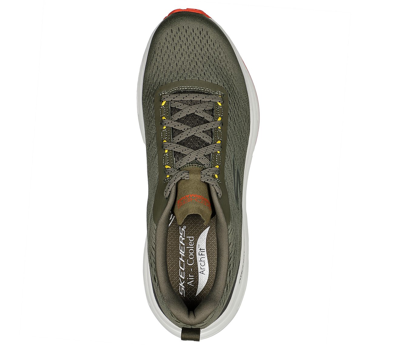 MAX CUSHIONING ARCH FIT AIR, OOLIVE Footwear Top View
