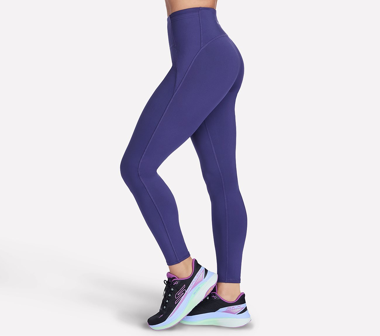 SKECHERS ENDURANCE SEAMLESS LEGGING, NAVY/PURPLE Apparels Bottom View