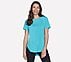 GODRI SWIFT TUNIC T-SHIRT, WHITE/AQUA Apparel Lateral View