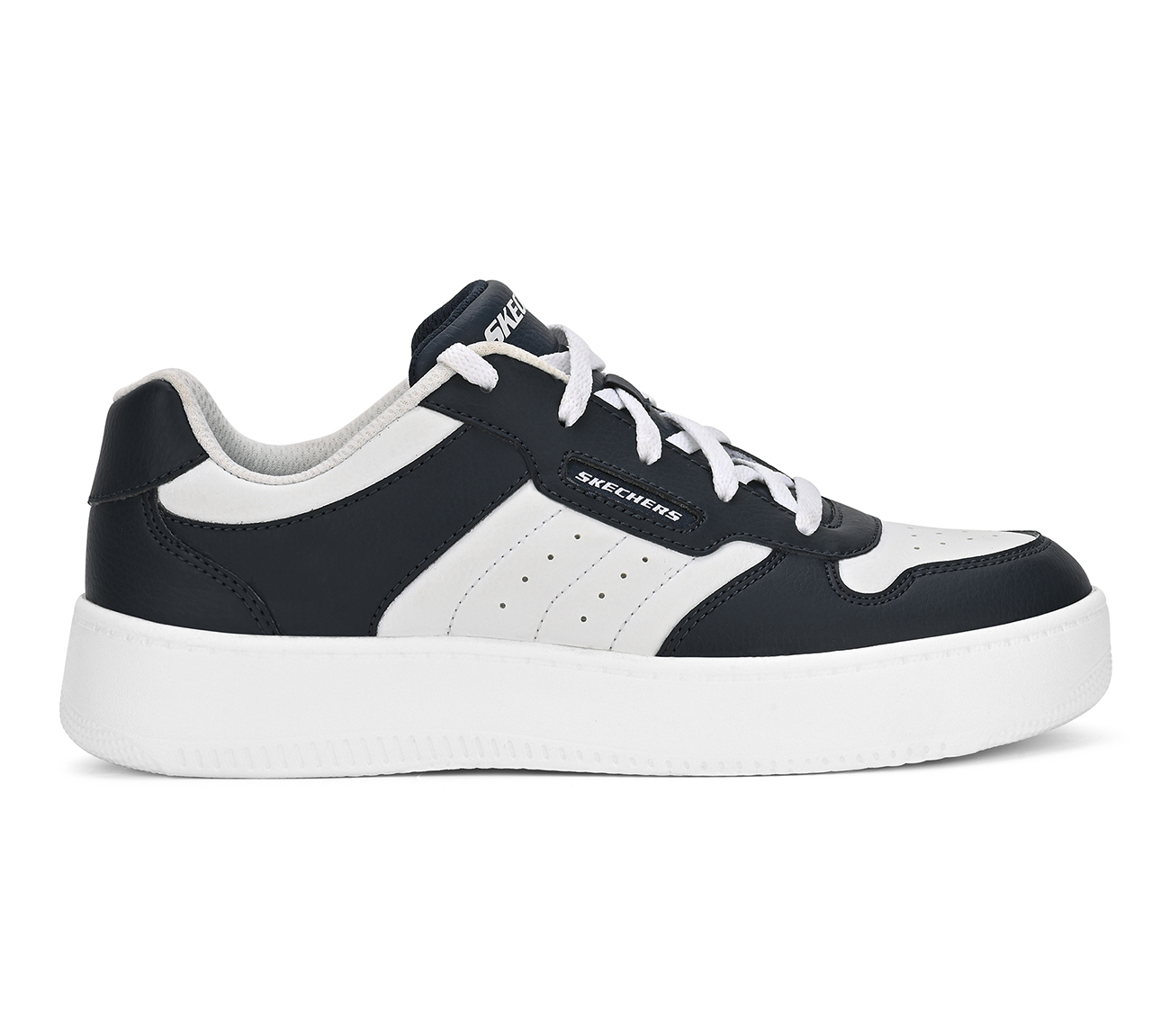 SPORT COURT 92, NAVY/WHITE Footwear Lateral View